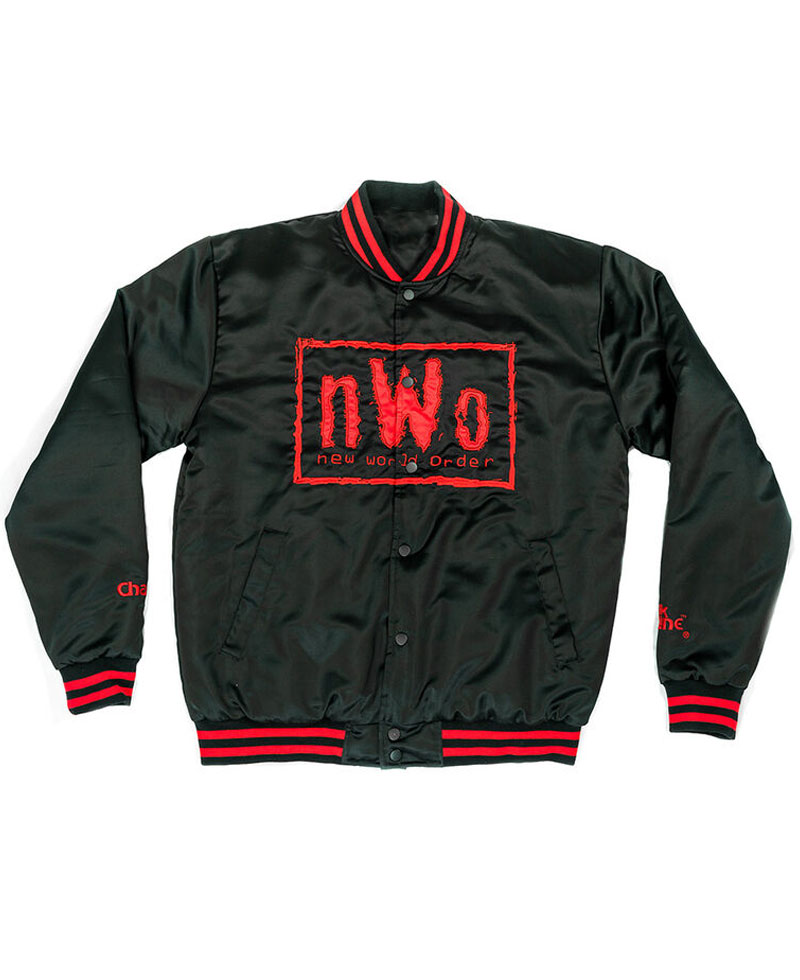 Men's Black Bomber New World Order Jacket Men's Black Bomber New World Order Jacket - Image 7