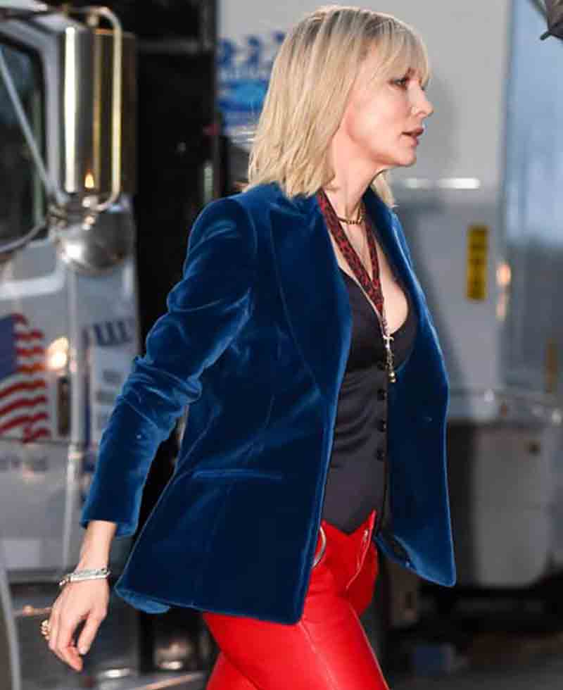 Cate Blanchett Ocean's 8 Blue Jacket Cate Blanchett Ocean's 8 Blue Jacket - Image 4