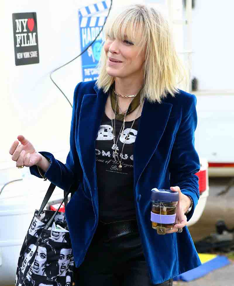 Cate Blanchett Ocean's 8 Blue Jacket Cate Blanchett Ocean's 8 Blue Jacket - Image 3