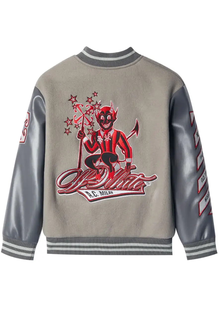 Off White Ac Milan Varsity Jacket Off White Ac Milan Varsity Jacket - Image 2