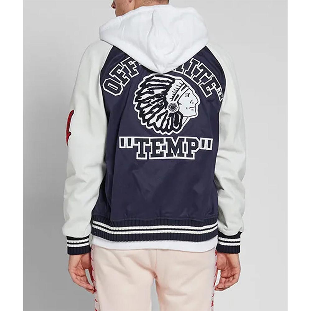Off White Temp Varsity Jacket Off White Temp Varsity Jacket - Image 7