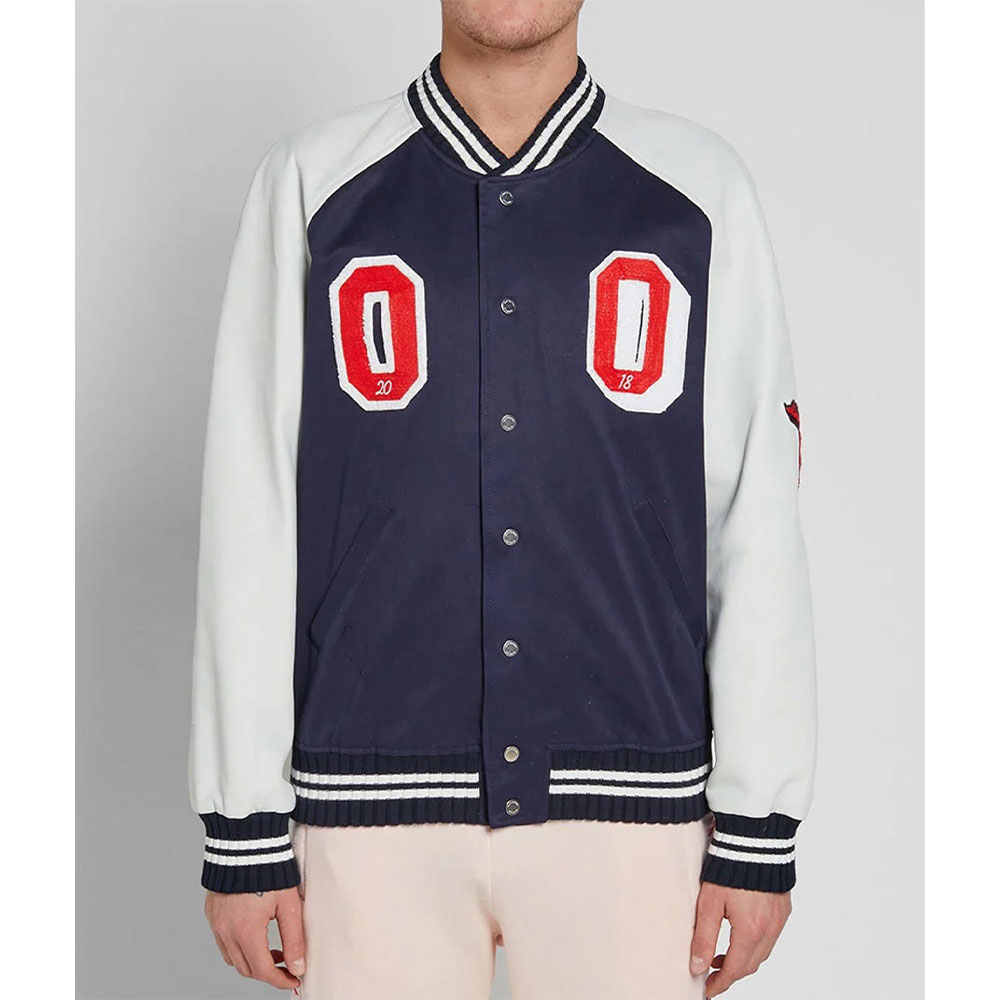Off White Temp Varsity Jacket Off White Temp Varsity Jacket