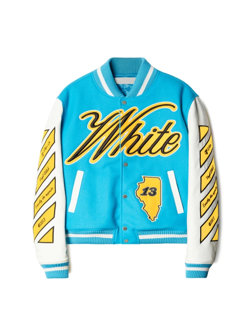 Off White Vars World Leather Jacket Off White Vars World Leather Jacket