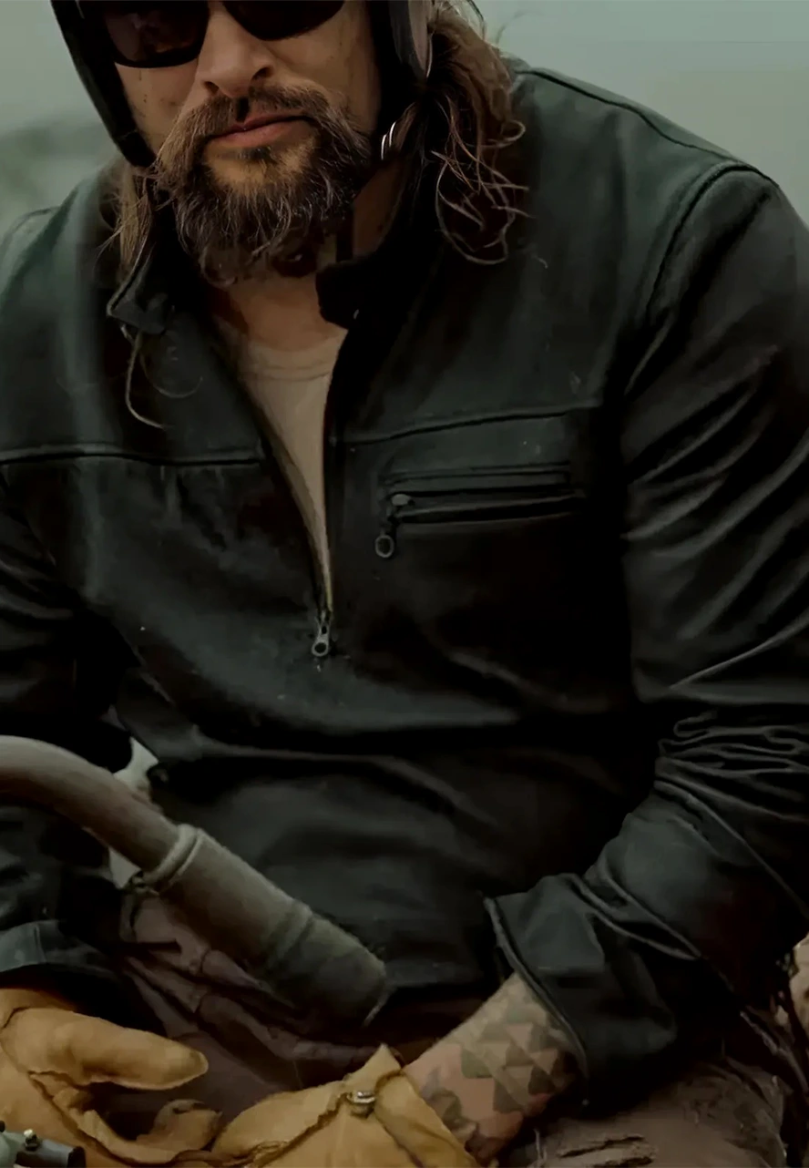 On the Roam 2024 Jason Momoa Black Jacket On the Roam 2024 Jason Momoa Black Jacket - Image 2