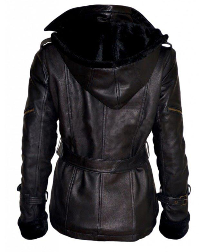 Once Upon a Time Emma Swan Black Leather Jacket Once Upon a Time Emma Swan Black Leather Jacket - Image 2