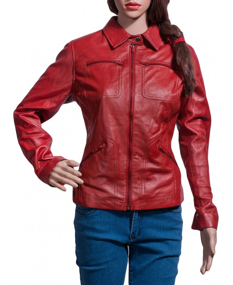 Emma Swan Once Upon a Time Red Leather Jacket