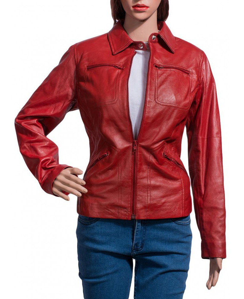 Emma Swan Once Upon a Time Red Leather Jacket Emma Swan Once Upon a Time Red Leather Jacket - Image 4