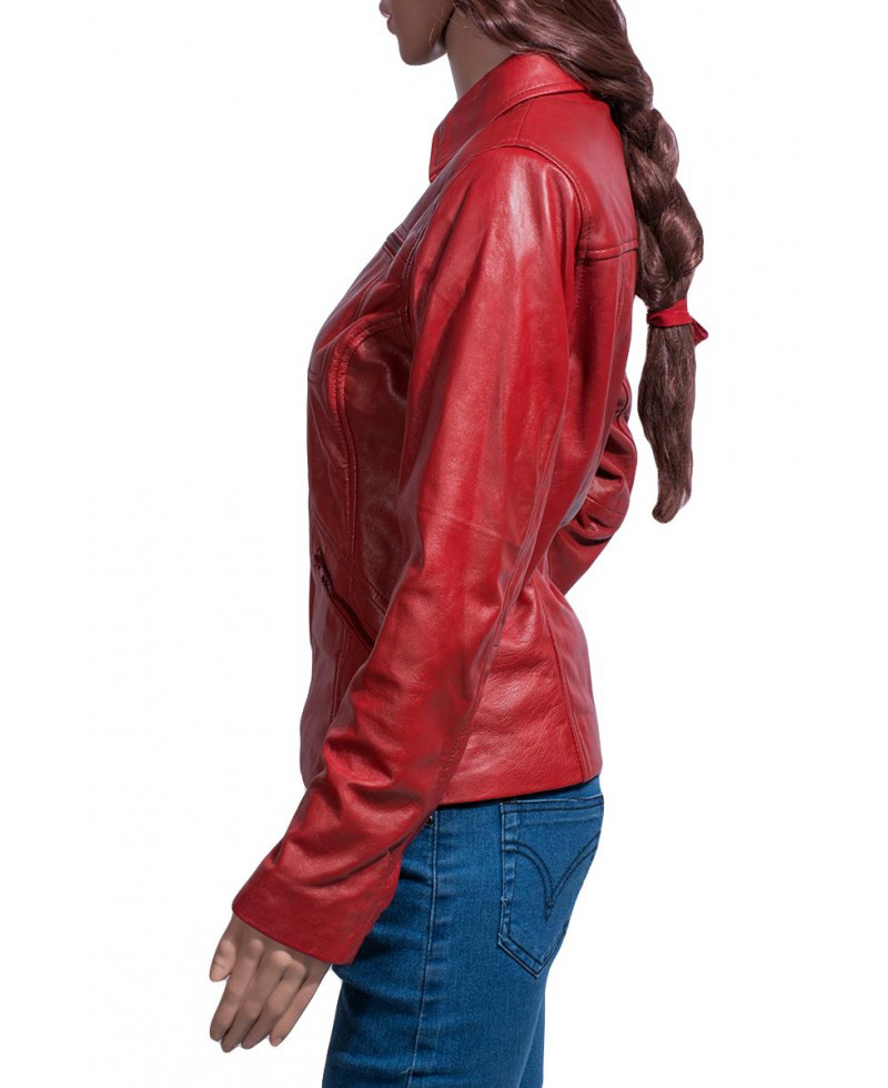 Emma Swan Once Upon a Time Red Leather Jacket Emma Swan Once Upon a Time Red Leather Jacket - Image 5