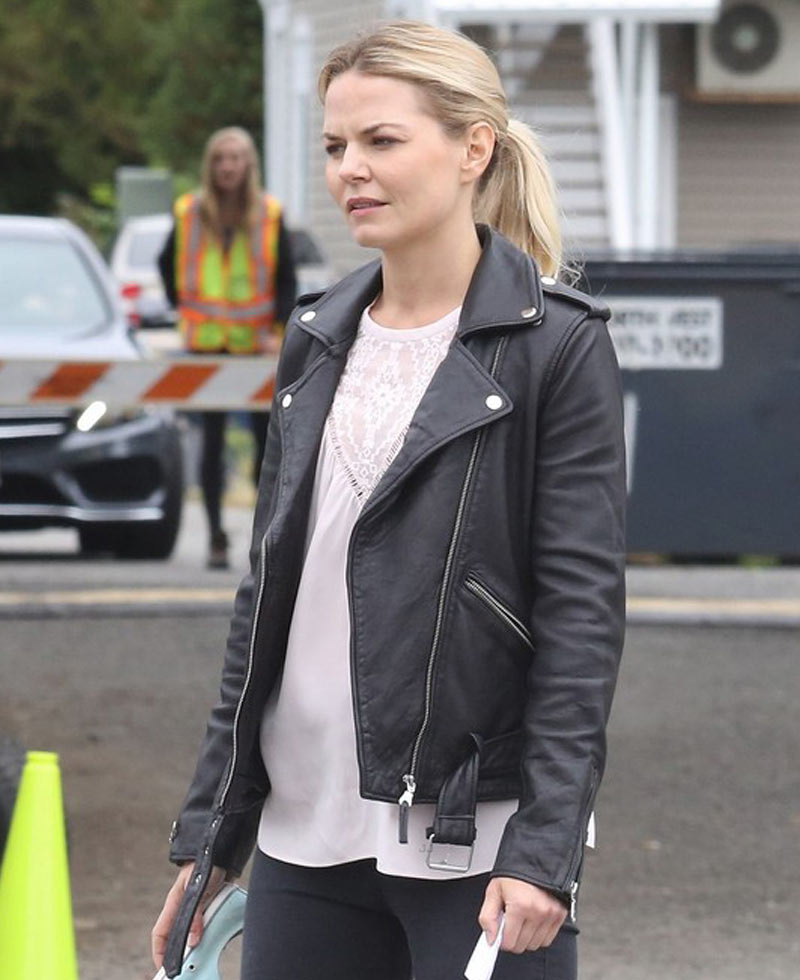 Once Upon a Time Season 6 Emma Swan Black Jacket Once Upon a Time Season 6 Emma Swan Black Jacket - Image 3