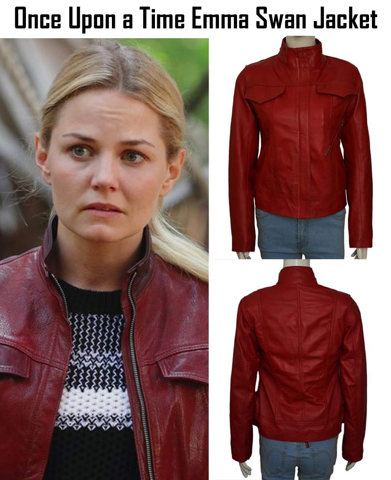 Emma Swan Once Upon a Time Season 6 Red Leather Jacket Emma Swan Once Upon a Time Season 6 Red Leather Jacket - Image 5