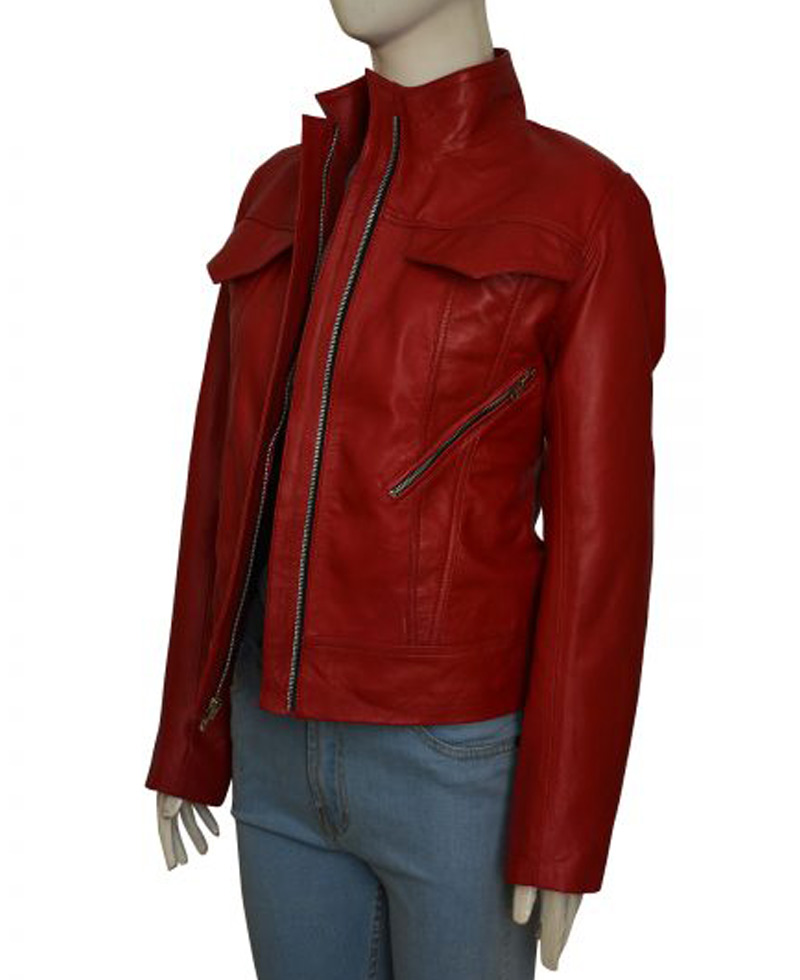 Emma Swan Once Upon a Time Season 6 Red Leather Jacket Emma Swan Once Upon a Time Season 6 Red Leather Jacket - Image 3