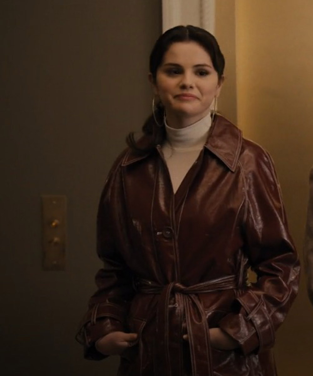 Only Murders in the Building Mabel Maroon Leather Coat Only Murders in the Building Mabel Maroon Leather Coat - Image 5