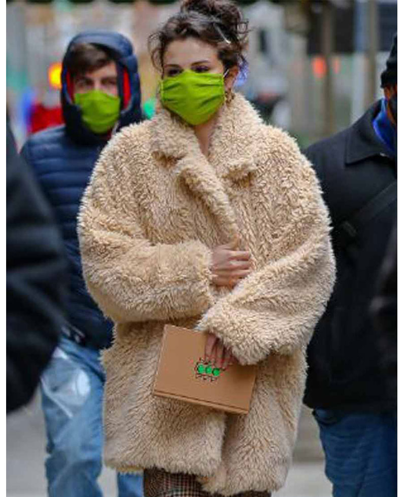 Selena Gomez Only Murders in the Building Fur Peacoat Selena Gomez Only Murders in the Building Fur Peacoat - Image 2