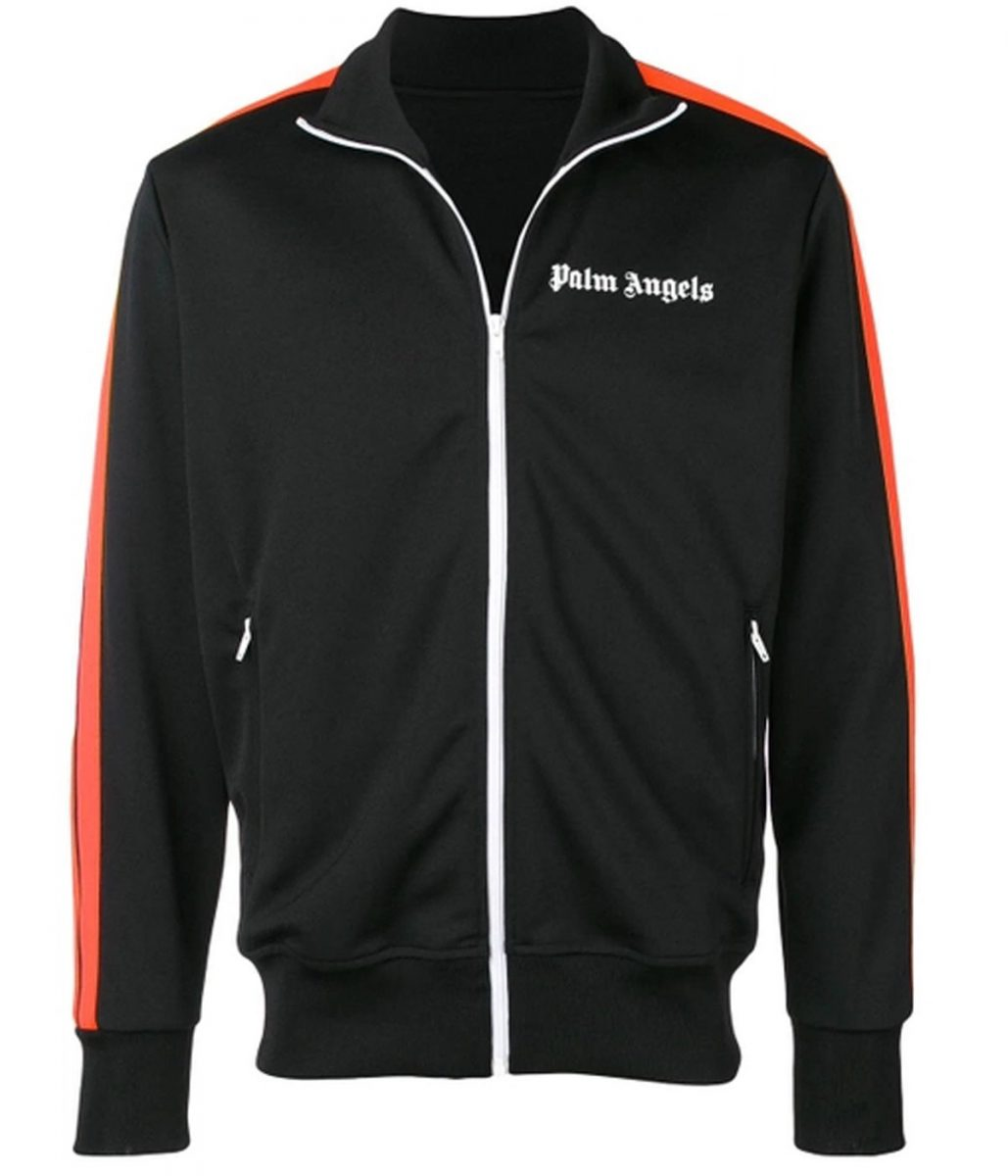 Palm Angels Polyester Track Black and Orange Jacket Palm Angels Polyester Track Black and Orange Jacket - Image 3