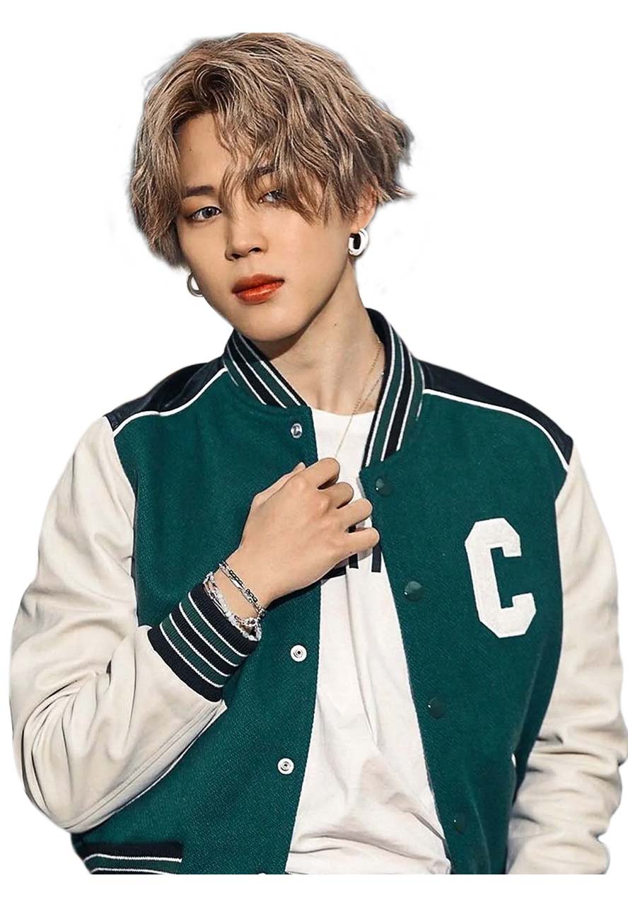 Park Jimin Green Varsity Jacket Park Jimin Green Varsity Jacket - Image 6