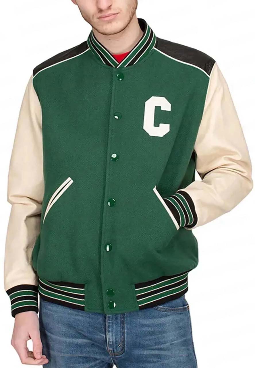 Park Jimin Green Varsity Jacket Park Jimin Green Varsity Jacket - Image 3