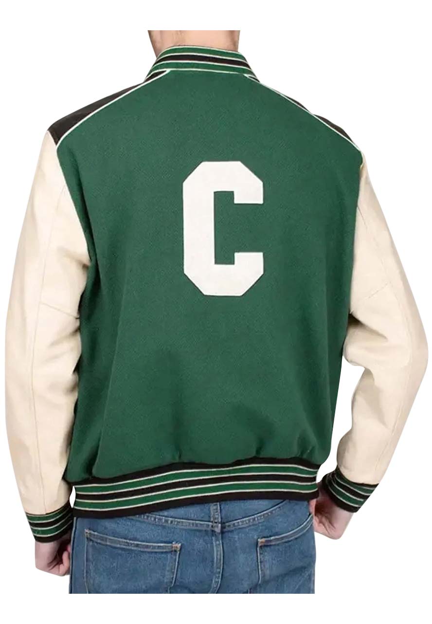 Park Jimin Green Varsity Jacket Park Jimin Green Varsity Jacket - Image 4