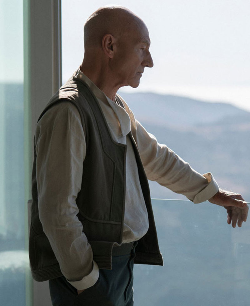Patrick Stewart Star Trek Picard Grey Vest Patrick Stewart Star Trek Picard Grey Vest - Image 3