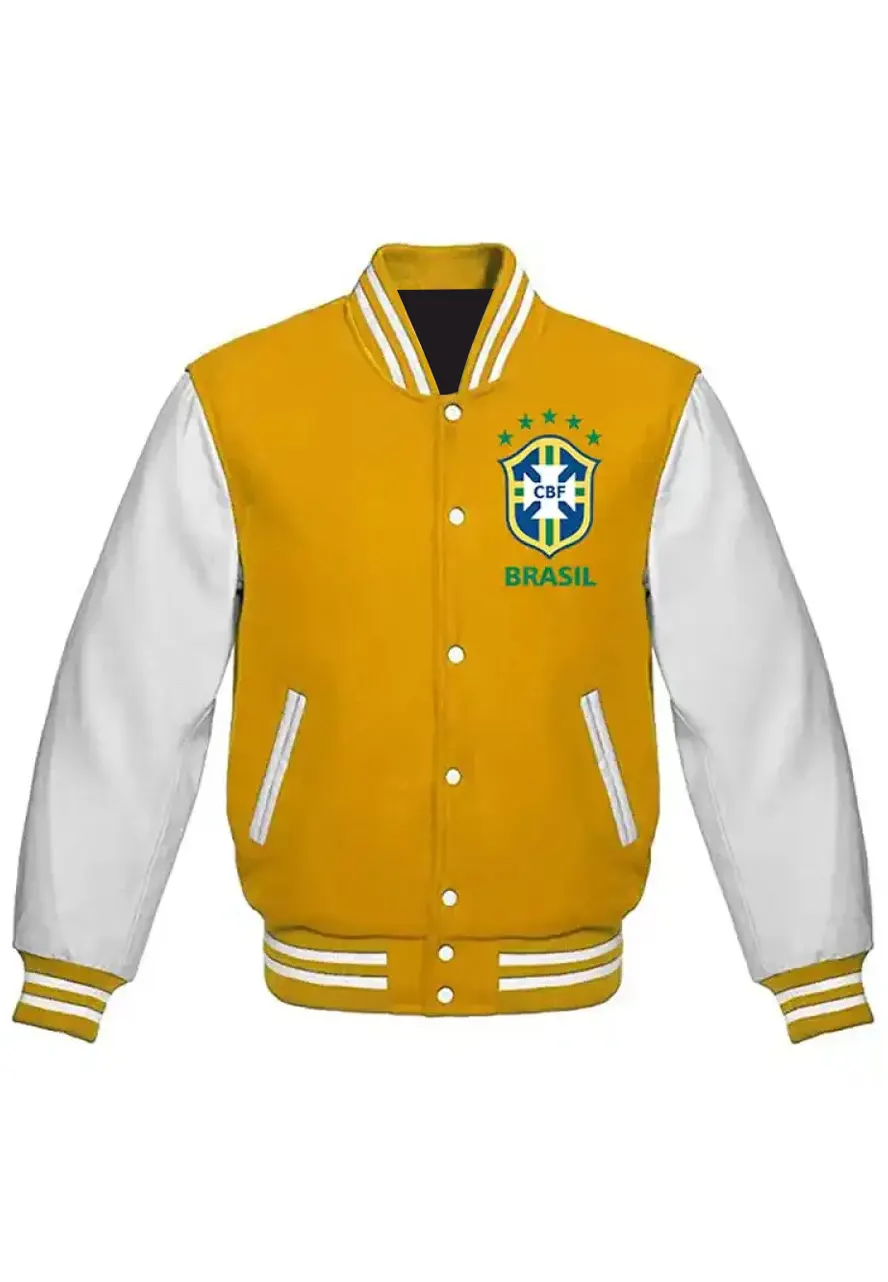 Pele Signature Number 10 Varsity Jacket
