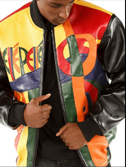 Pelle Pelle Orange Plush Picasso Multi Jacket Pelle Pelle Orange Plush Picasso Multi Jacket - Image 3