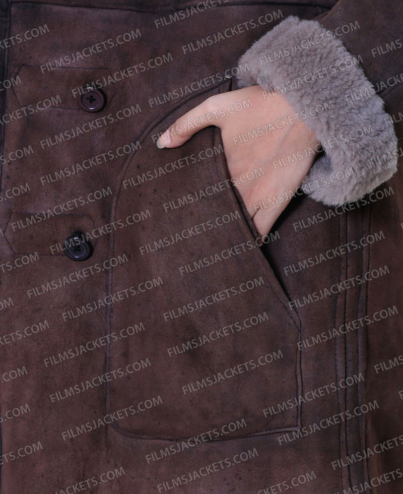 Perry Mattfeld In The Dark Double Breasted Coat Perry Mattfeld In The Dark Double Breasted Coat - Image 4