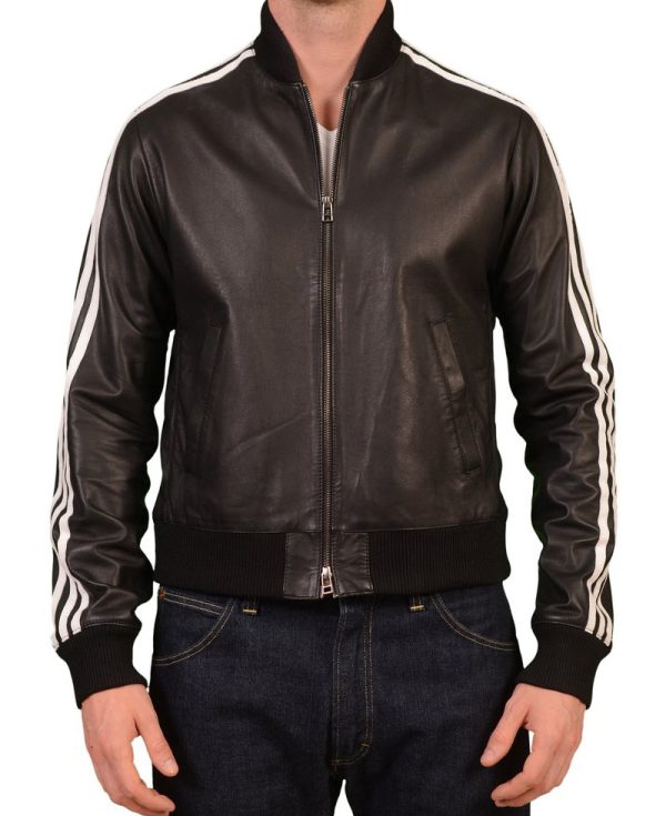 Pharrell Williams Bomber Leather Jacket