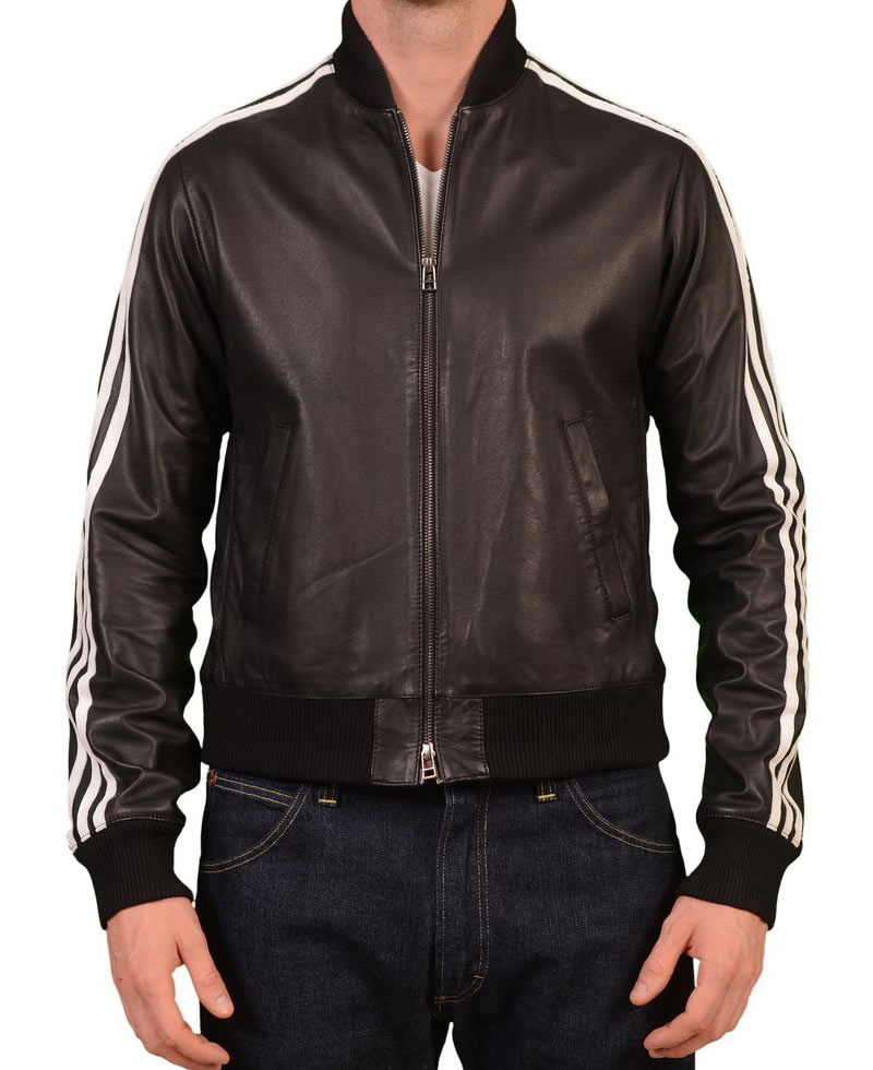 Pharrell Williams Bomber Leather Jacket Pharrell Williams Bomber Leather Jacket