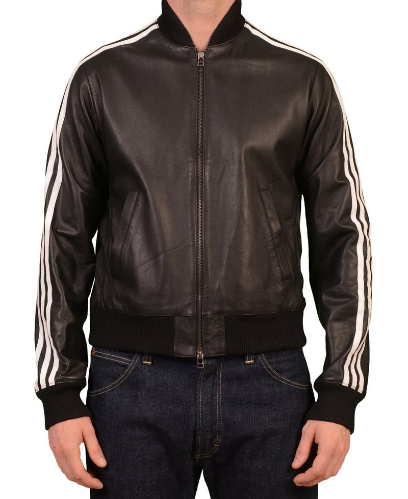 Pharrell Williams Bomber Leather Jacket Pharrell Williams Bomber Leather Jacket - Image 3