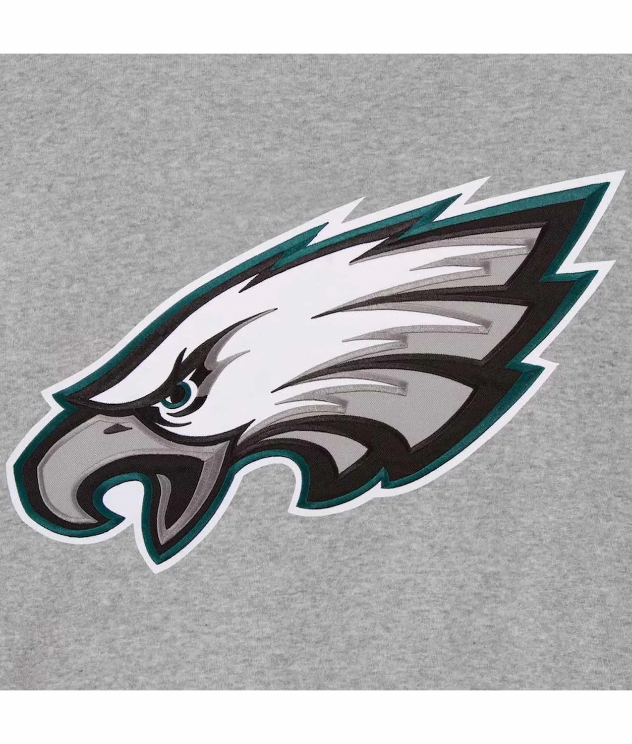 Philadelphia Eagles Gray and Black Varsity Jacket Philadelphia Eagles Gray and Black Varsity Jacket - Image 4
