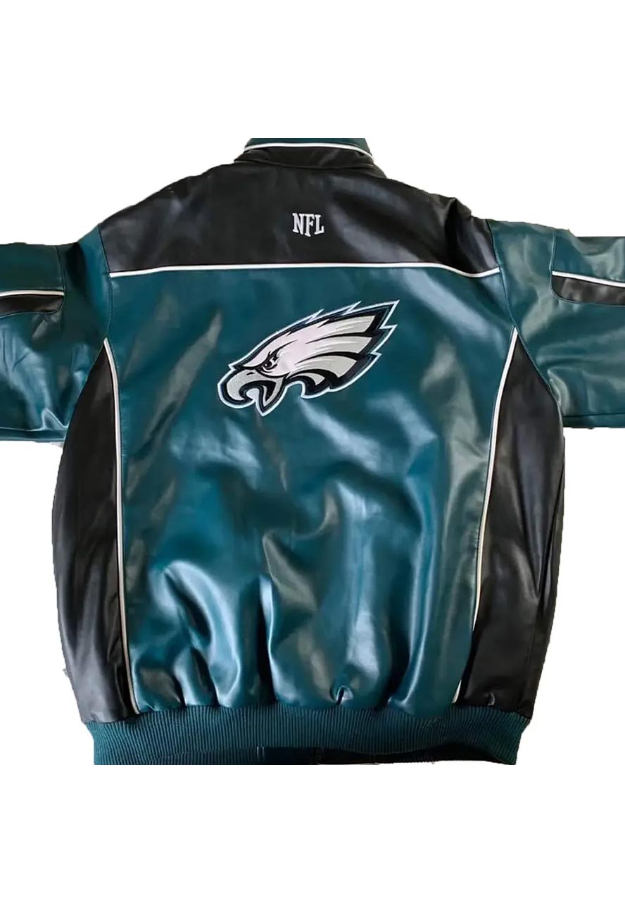 Philadelphia Eagles Green and Black Jacket Philadelphia Eagles Green and Black Jacket - Image 2