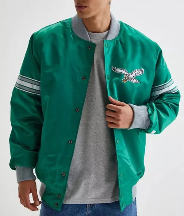 Philadelphia Eagles Kelly Green Striped Jacket