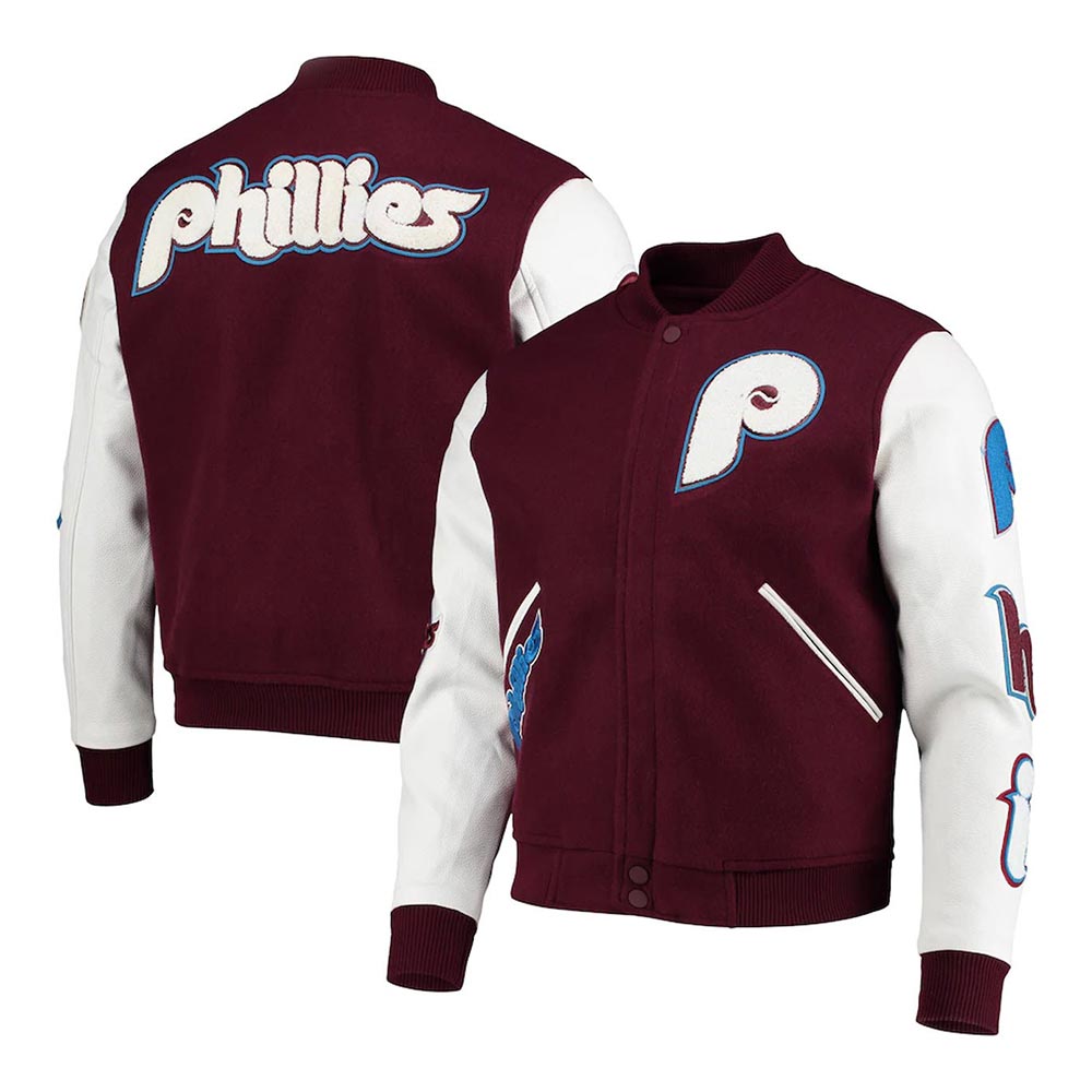 Philadelphia Phillies Burgundy Jacket Philadelphia Phillies Burgundy Jacket - Image 4