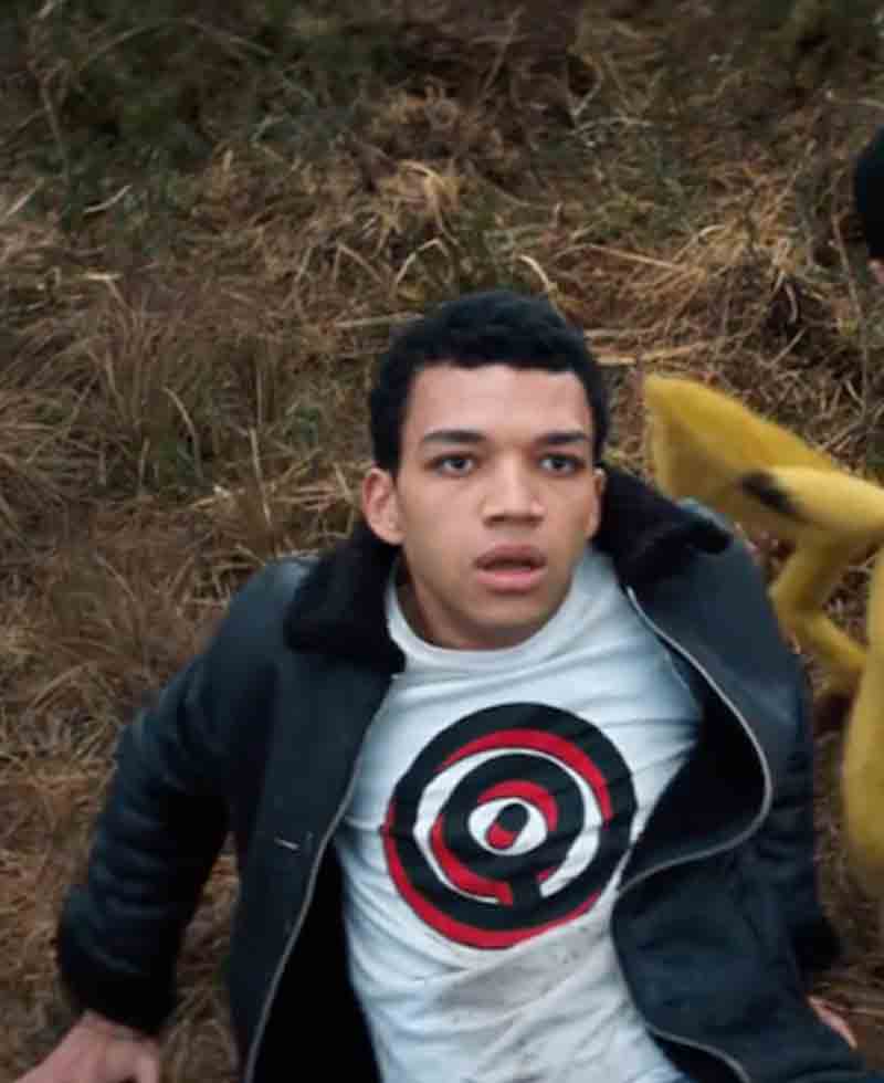 Pokemon Detective Pikachu Justice Smith Black Leather Jacket Pokemon Detective Pikachu Justice Smith Black Leather Jacket - Image 2