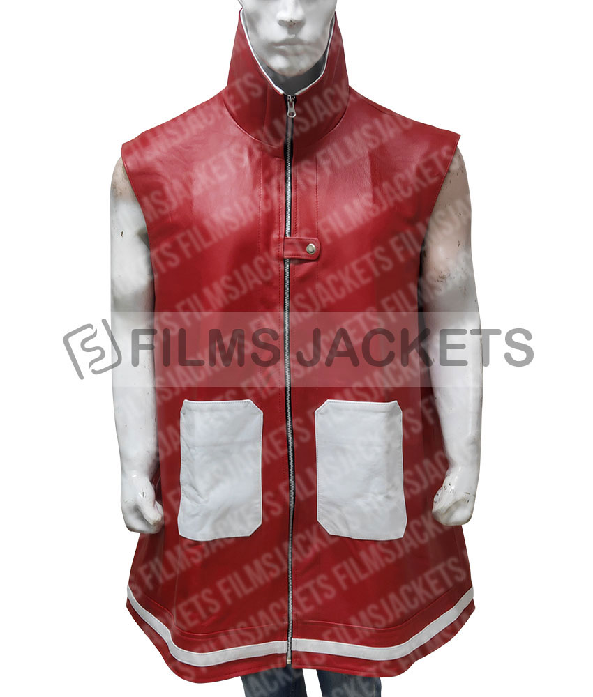 Pokemon Masters Red Leather Vest pokemon masters vest
