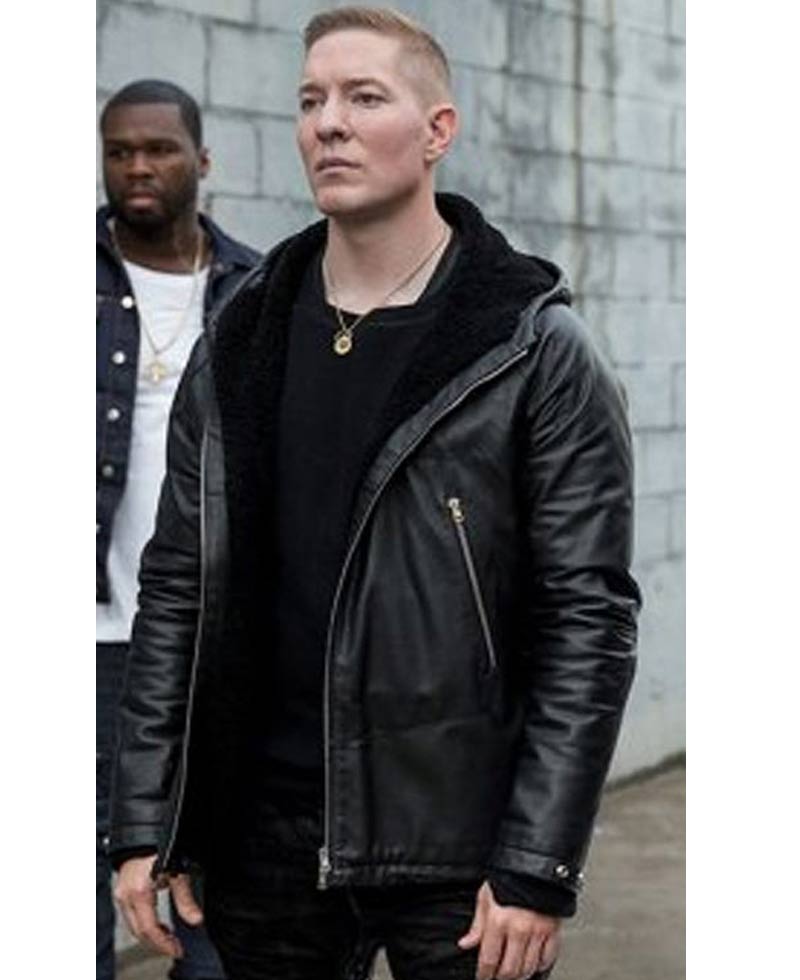 Power Joseph Sikora Shearling Black Leather Jacket Power Joseph Sikora Shearling Black Leather Jacket - Image 4
