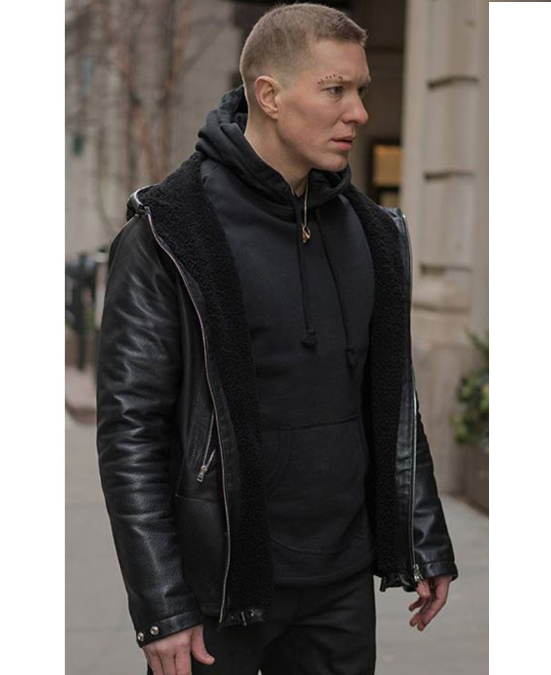 Power Joseph Sikora Shearling Black Leather Jacket Power Joseph Sikora Shearling Black Leather Jacket - Image 5