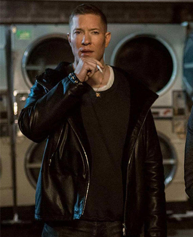 Power Joseph Sikora Shearling Black Leather Jacket Power Joseph Sikora Shearling Black Leather Jacket - Image 6