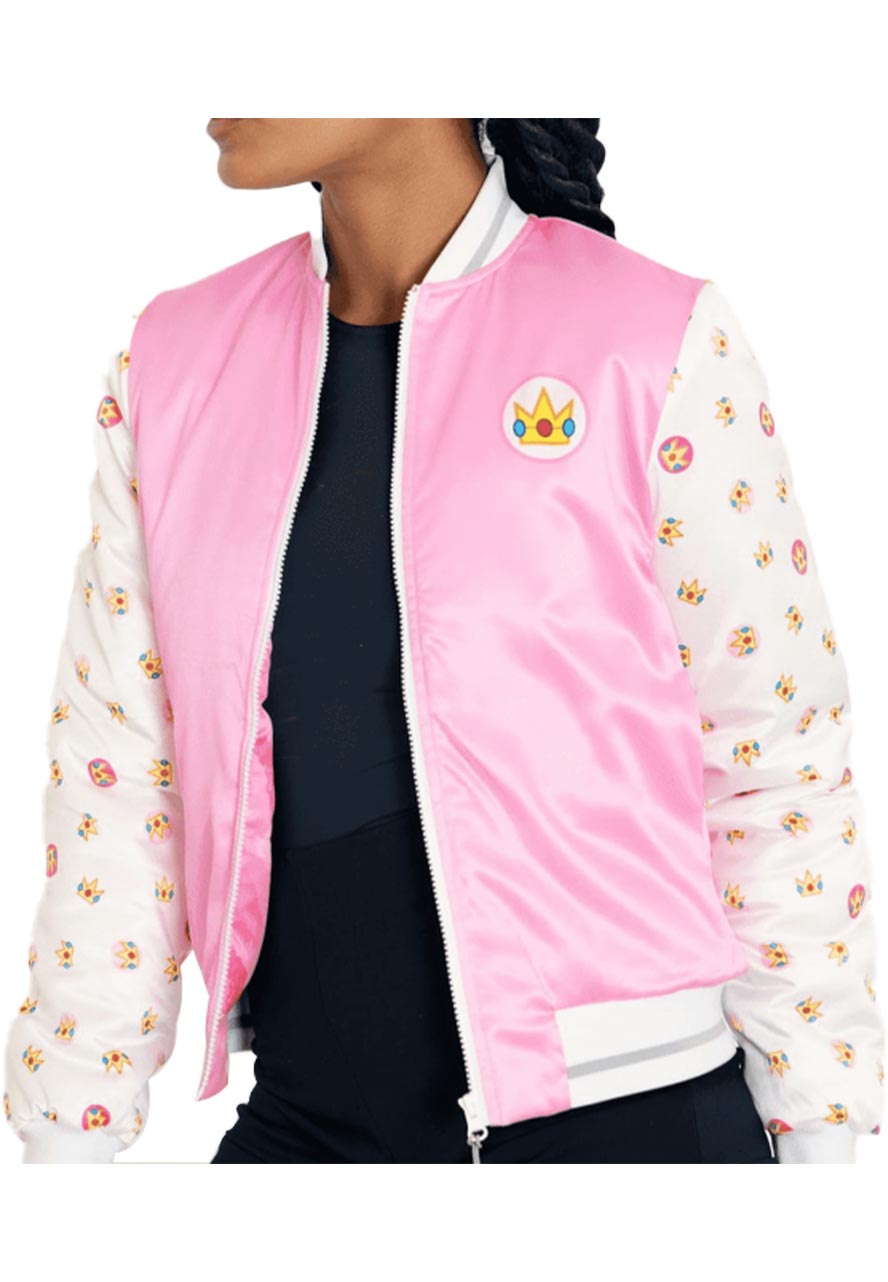 Princess Peach Shiny Bomber Jacket Princess Peach Shiny Bomber Jacket - Image 2