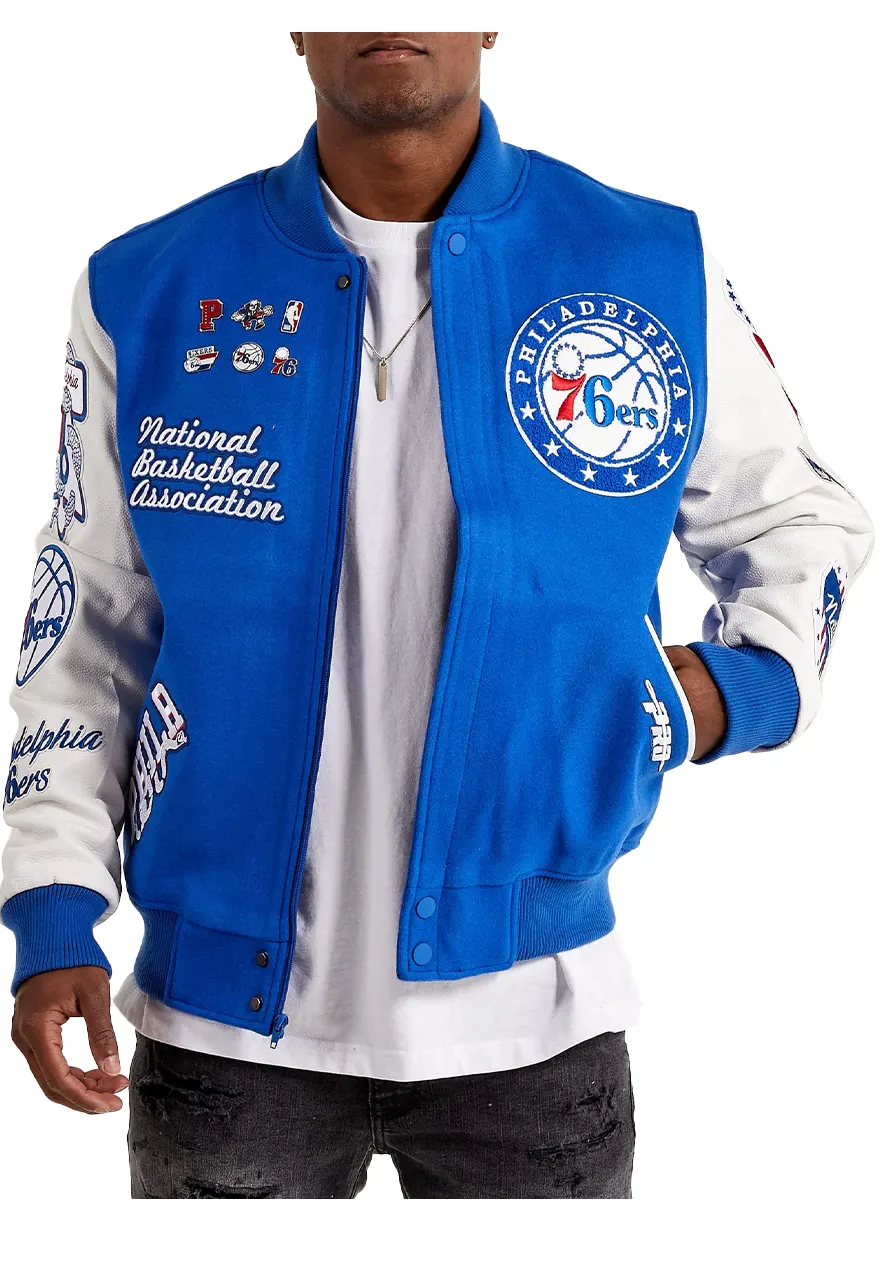 Pro Standard Philadelphia Sixers Varsity Jacket Pro Standard Philadelphia Sixers Varsity Jacket