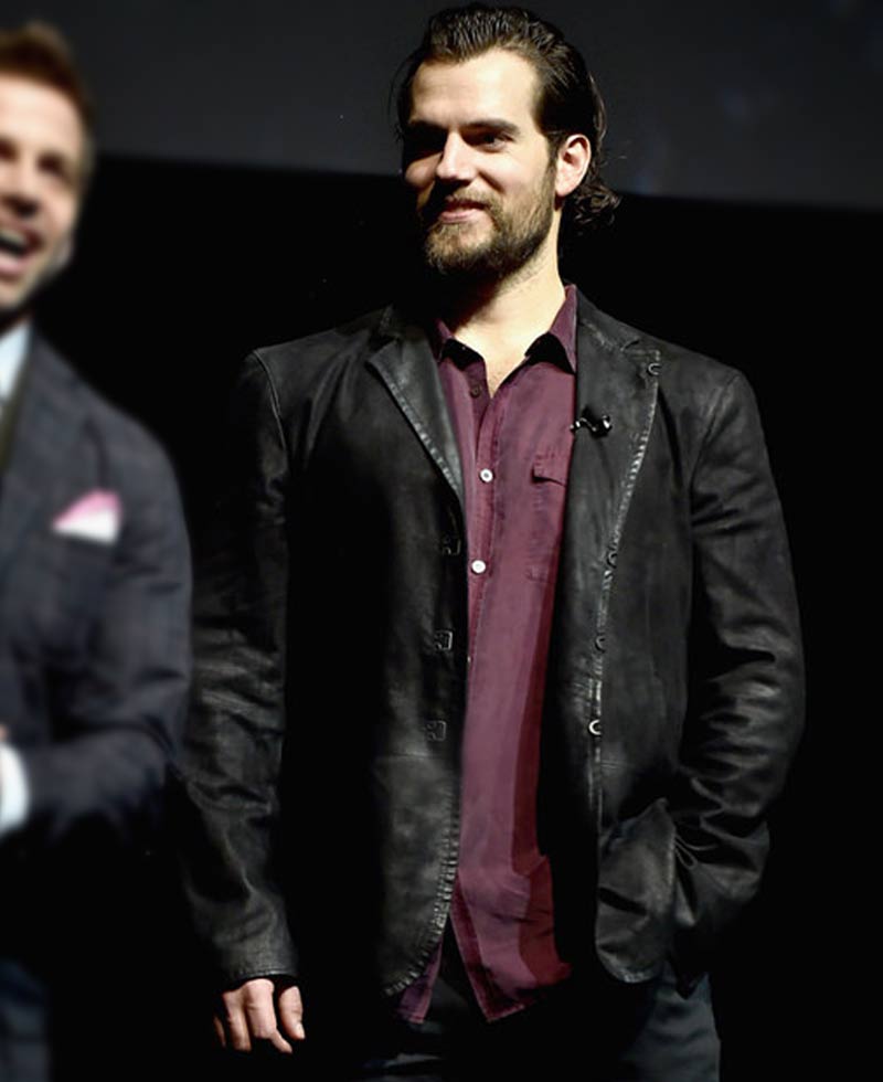 Promote Justice League Henry Cavill Leather Jacket