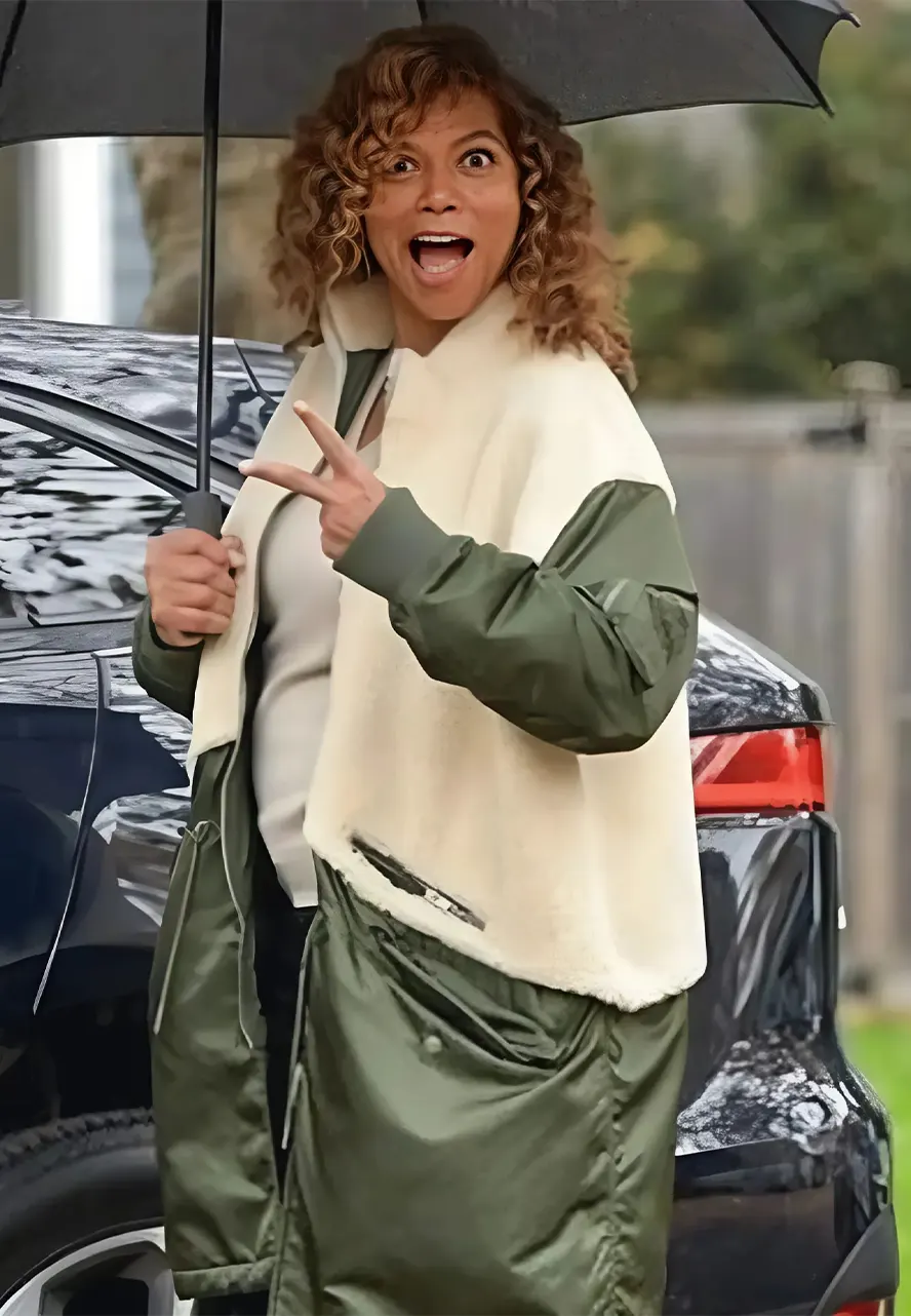 The Equalizer Queen Latifah Fur Satin Coat The Equalizer Queen Latifah Fur Satin Coat - Image 7