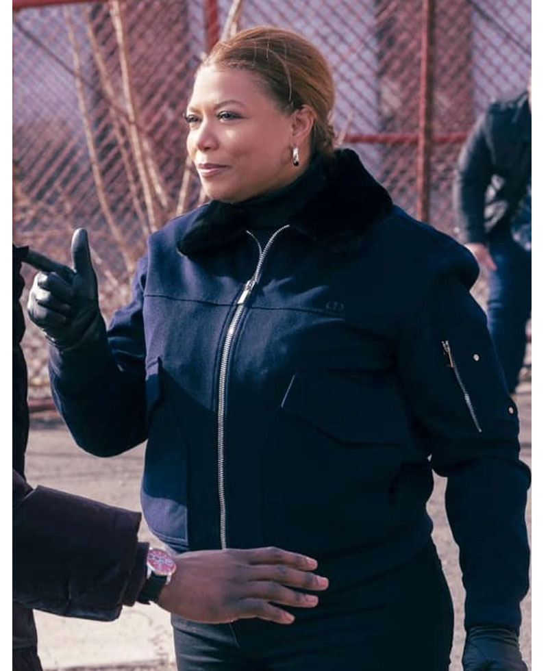 Queen Latifah The Equalizer Blue Bomber Jacket robyn mccall blue jacket