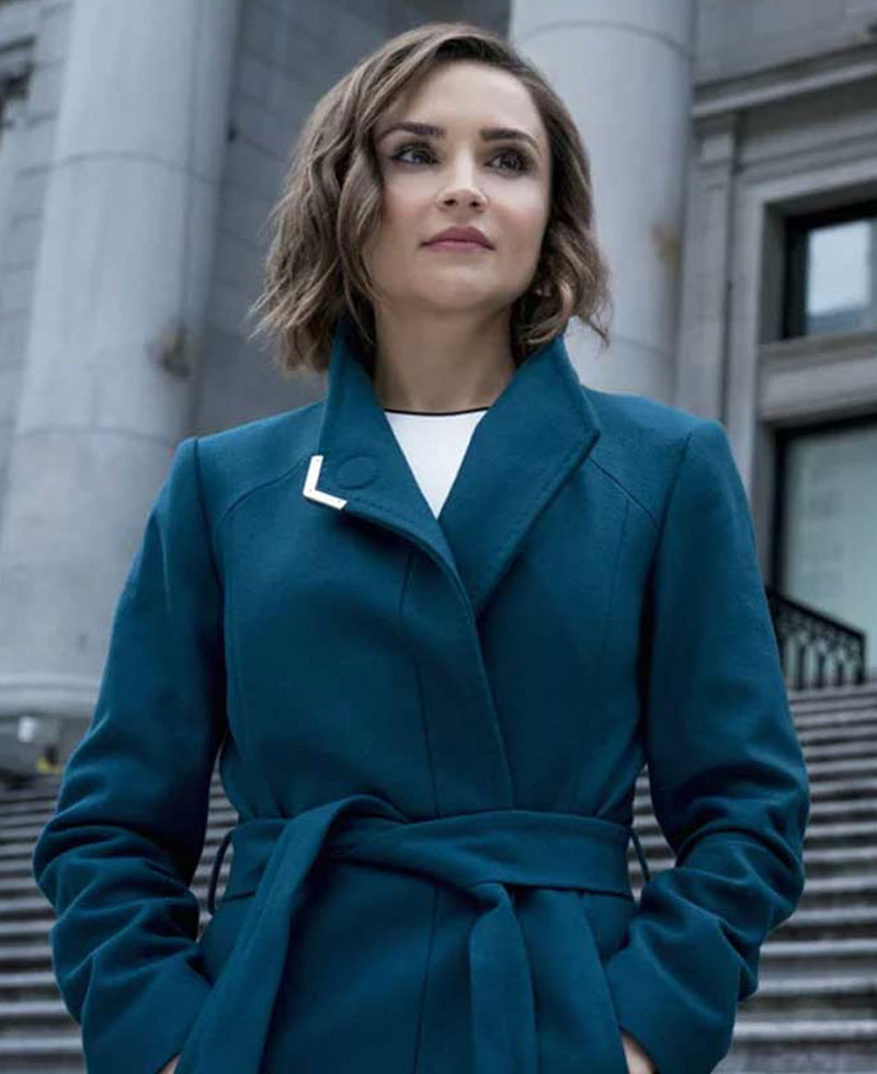 Rachael Leigh Cook Love Guaranteed Teal Coat Rachael Leigh Cook Love Guaranteed Teal Coat - Image 6