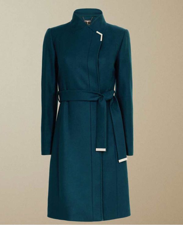 Rachael Leigh Cook Love Guaranteed Teal Coat