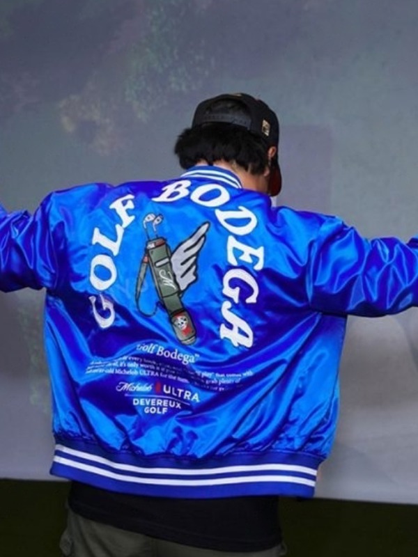 Radamiz Golf Bodega Blue Varsity Jacket Radamiz Golf Bodega Blue Varsity Jacket - Image 2