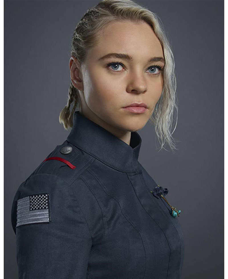 Motherland Fort Salem Taylor Hickson Blue Jacket Motherland Fort Salem Taylor Hickson Blue Jacket - Image 2
