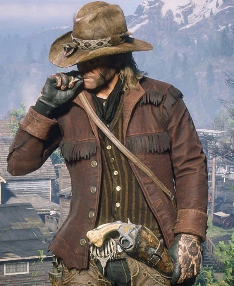 Red Dead Redemption 2 Arthur Morgan Fringe Leather Jacket arthur morgan jacket