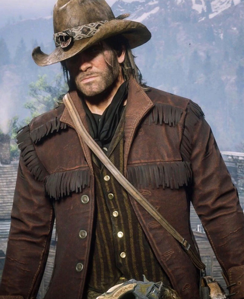 Red Dead Redemption 2 Arthur Morgan Fringe Leather Jacket arthur morgan leather jacket