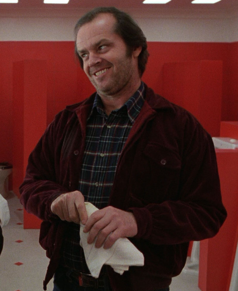 The Shining Jack Nicholson Red Corduroy Jacket the shining jack torrance red jacket