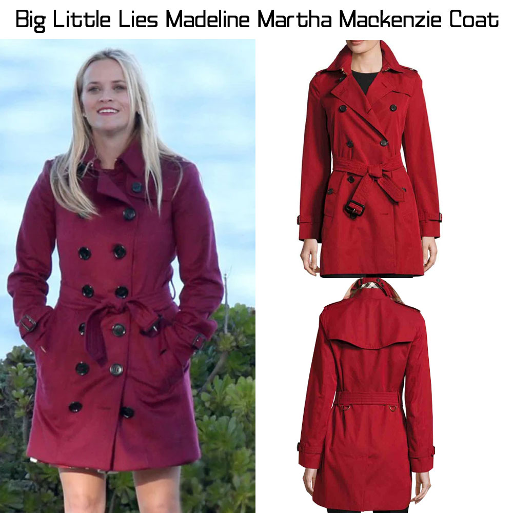 Big Little Lies Reese Witherspoon Mid-Length Coat Big Little Lies Reese Witherspoon Mid-Length Coat - Image 7